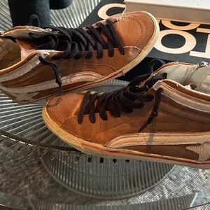 GOLDEN GOOSE SLIDE HIGH-TOP SNEAKERS